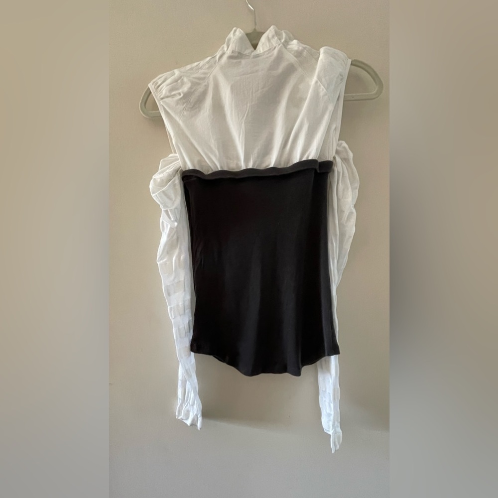 Vintage Cop.Copine white top gray butted bottom unique top sz Xs/S - Picture 7 of 7